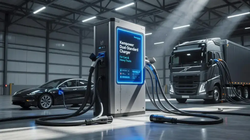 Kempower Debuts Dual-Standard Charger for Cars and Heavy Trucks